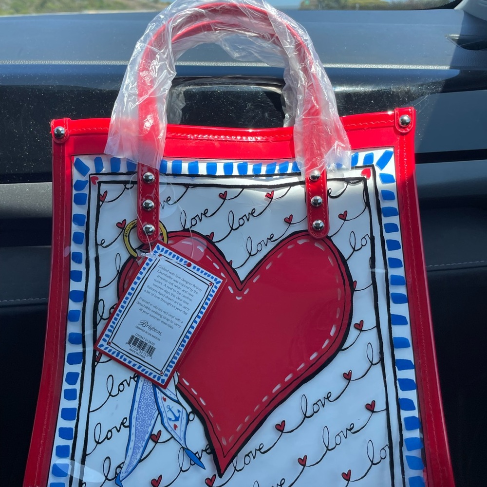 Brighton Clear Tote with Red Heart Accent - Picture 4 of 10